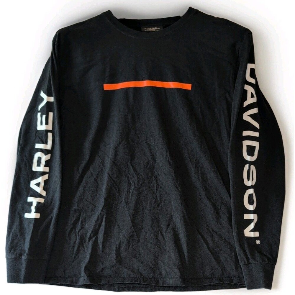 Harley Davidson Crew Long Sleeve Shirt L Black